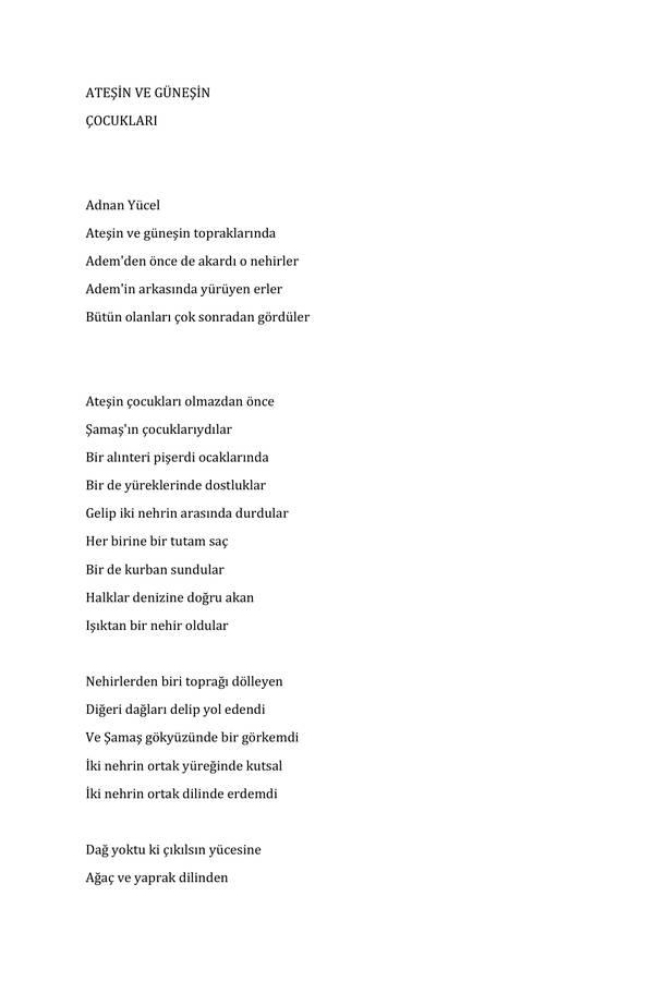 Ateşin ve Güneşin Cocukları